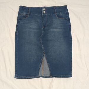 Baccini Blue Denim Pencil Skirt